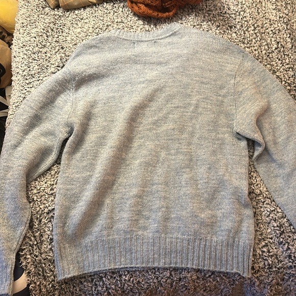 Men’s v neck light blue sweater Large Penobscot Bay Traders Made in USA - Picture 3 of 3